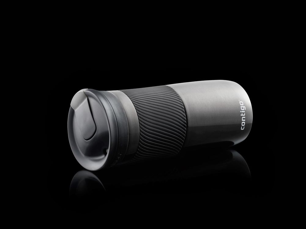 Термостакан Byron, вакуумный, герметичный, серо-стальной / Миниатюра WWW (1000)