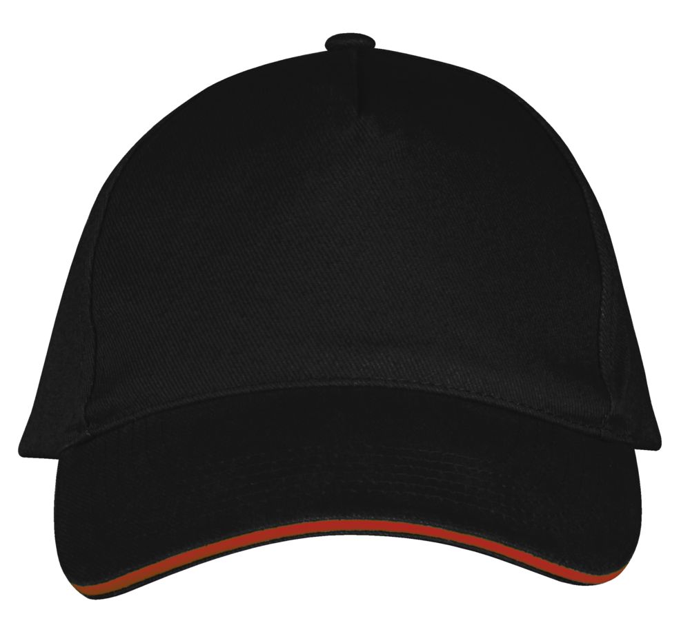 Бейсболка Long Beach, черная с красным / Миниатюра WWW (1000)