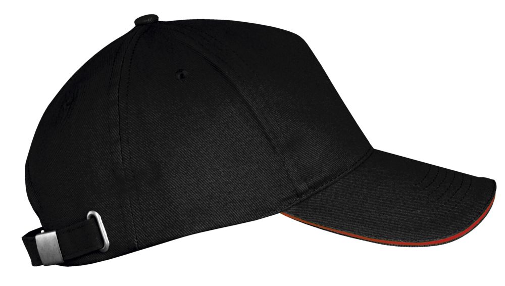 Бейсболка Long Beach, черная с красным / Миниатюра WWW (1000)