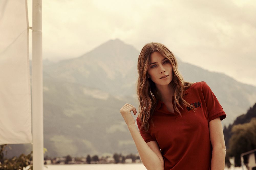 Рубашка поло стретч женская Albatross, темно-синяя / Миниатюра WWW (1000)