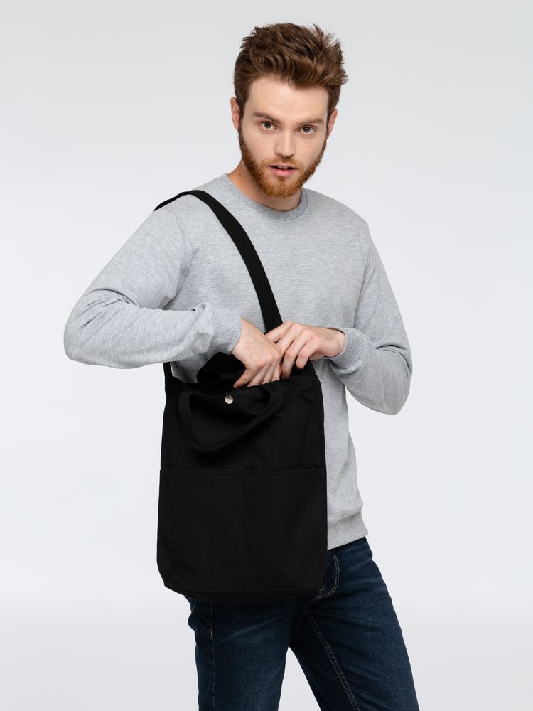 Сумка холщовая через плечо Artspace, черная / Миниатюра WWW (1000)