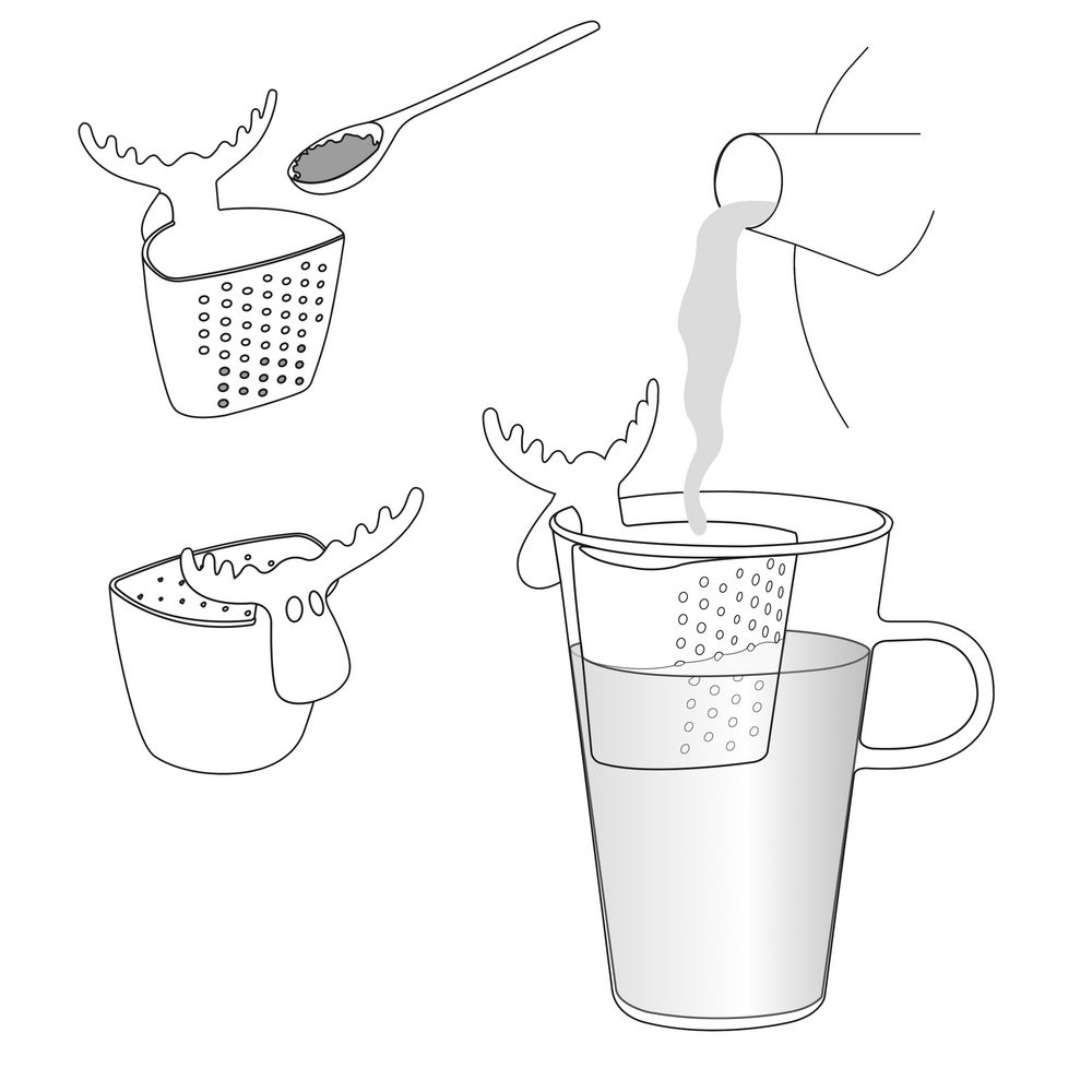 Емкость для заваривания Rudolf, черная / Миниатюра WWW (1000)