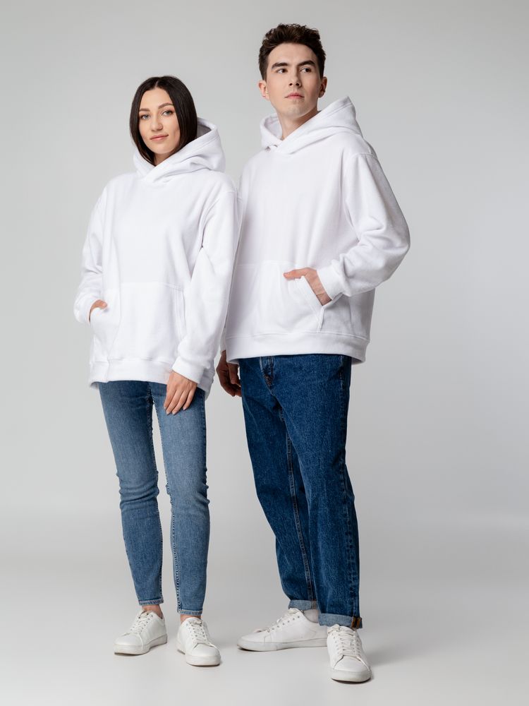 Худи флисовое унисекс Manakin, белое / Миниатюра WWW (1000)