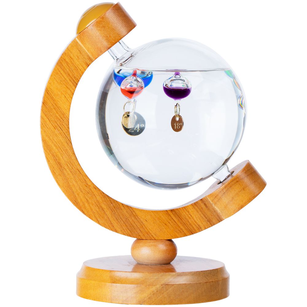 Термометр-шар «Галилео» в деревянном корпусе / Миниатюра WWW (1000)