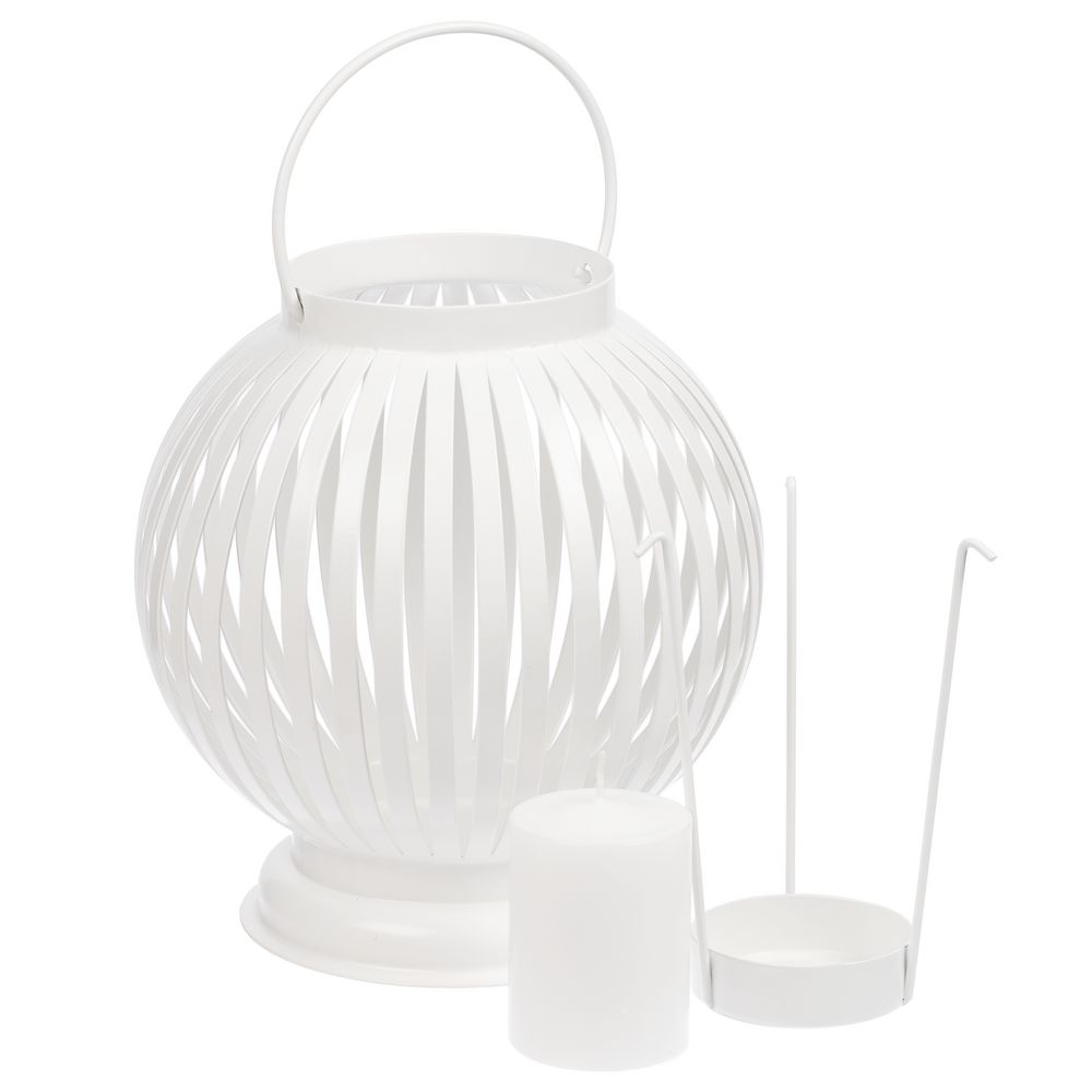 Интерьерный фонарь-подсвечник Villatic, средний, белый / Миниатюра WWW (1000)