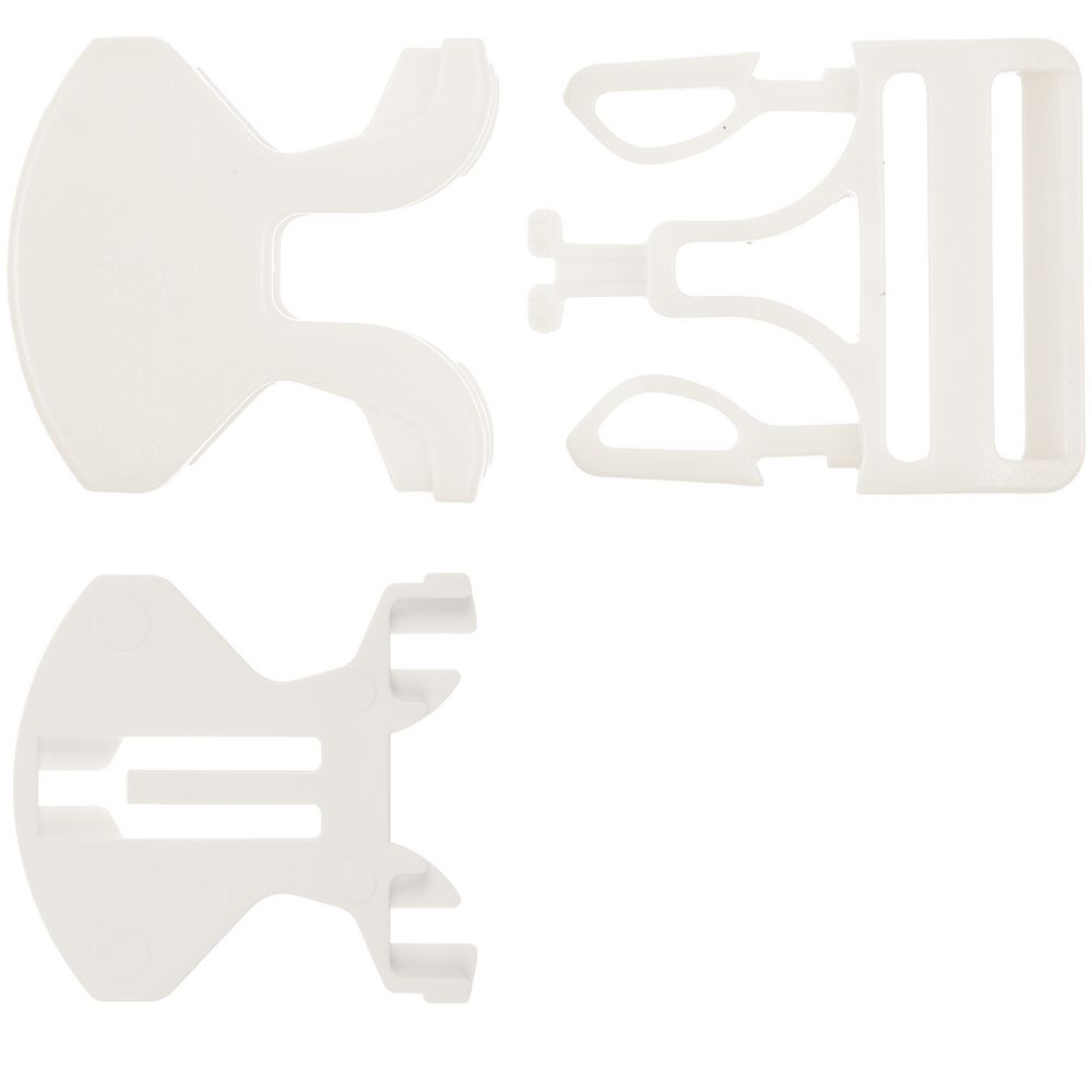 Застежка-пряжка одностороняя Triden, белый / Миниатюра WWW (1000)