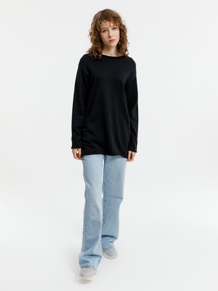 Лонгслив унисекс Siluetti Fuori, черный / Миниатюра WWW (1000)