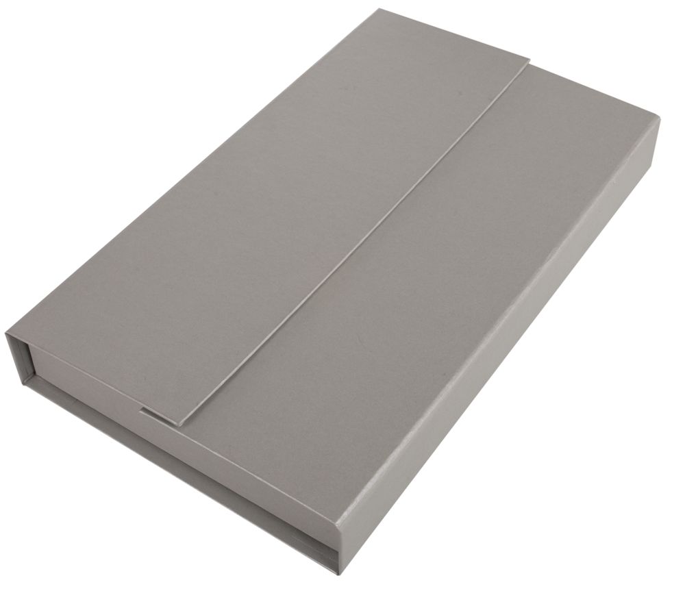 Коробка Three Part под ежедневник, флешку и ручку, серебристая / Миниатюра WWW (1000)
