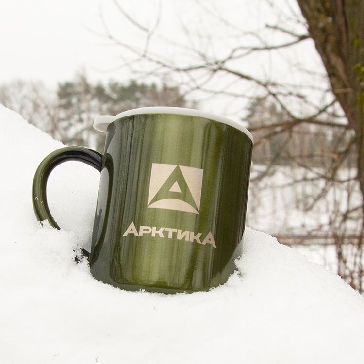 Термокружка «Арктика 200», зеленая (хаки) / Миниатюра WWW (1000)