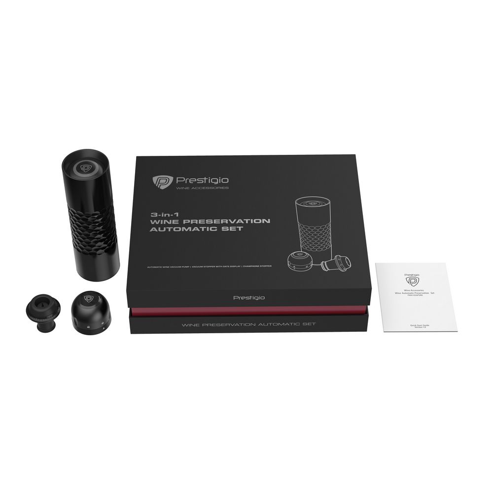 Набор для хранения вина Prestigio, черный / Миниатюра WWW (1000)