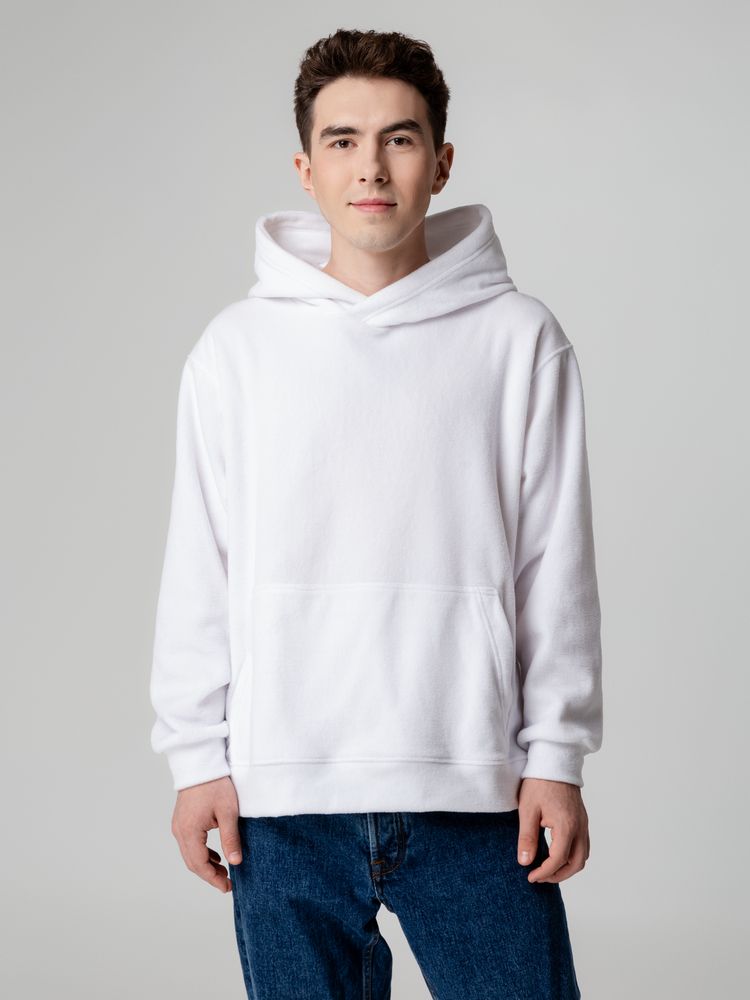 Худи флисовое унисекс Manakin, белое / Миниатюра WWW (1000)