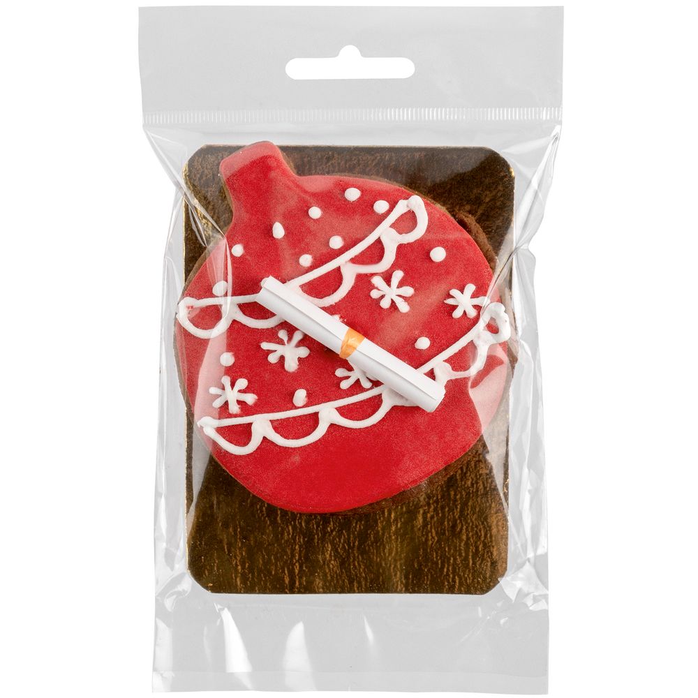 Печенье с предсказанием «Елочный шар», красное / Миниатюра WWW (1000)