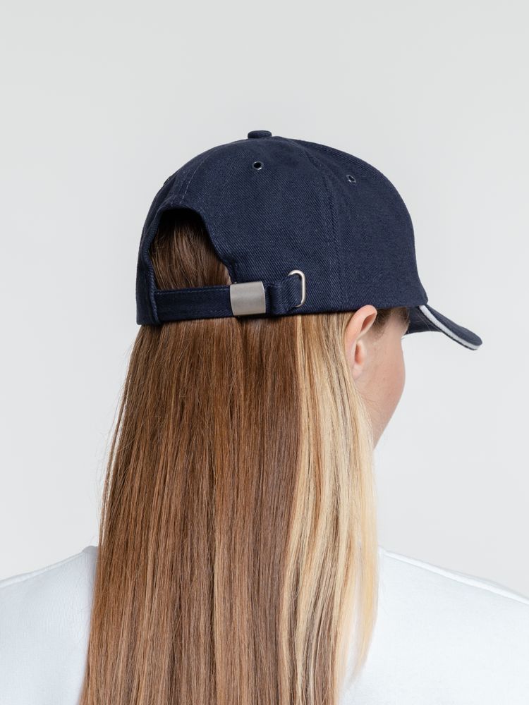 Бейсболка Generic, темно-синяя с белым кантом / Миниатюра WWW (1000)