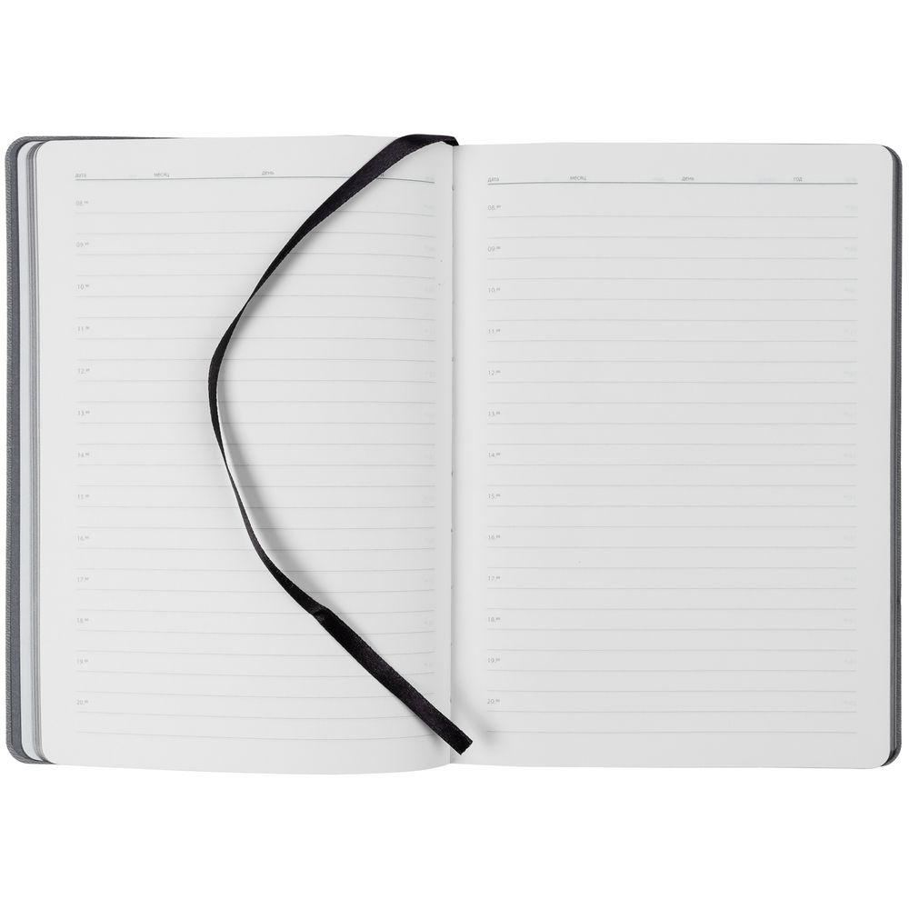 Ежедневник Slip, недатированный, черный, с белой бумагой / Миниатюра WWW (1000)