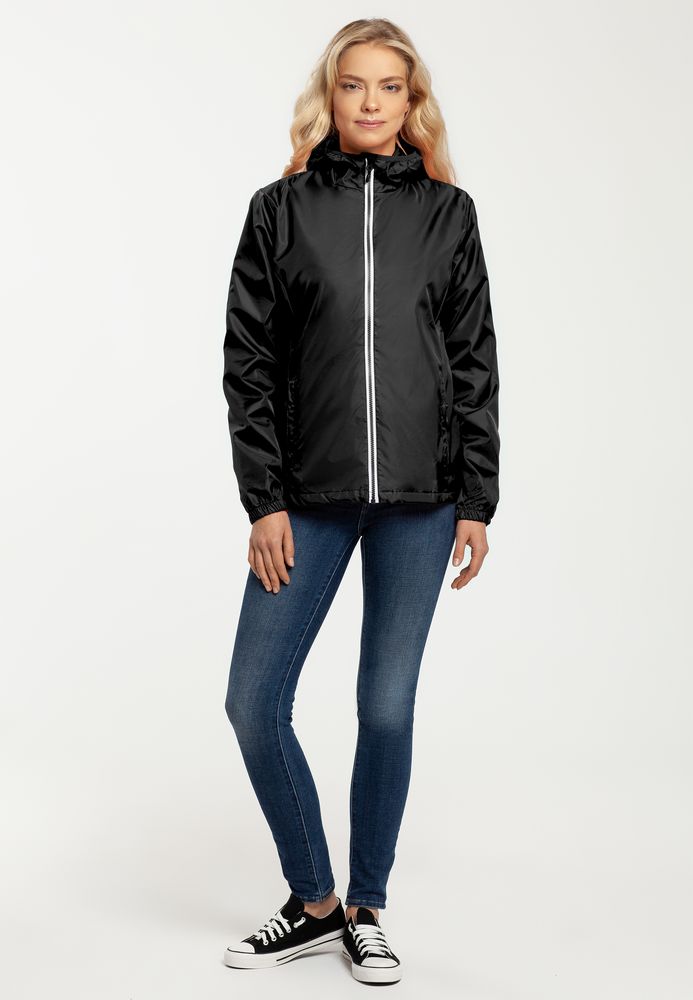 Ветровка женская Fastplant черная / Миниатюра WWW (1000)