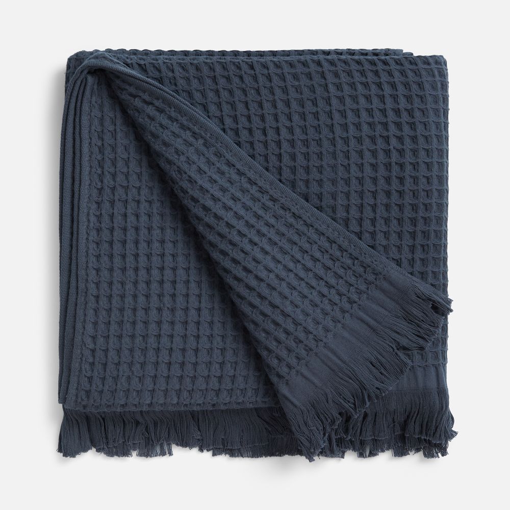 Плед вафельный Elenglect, темно-серый / Миниатюра WWW (1000)