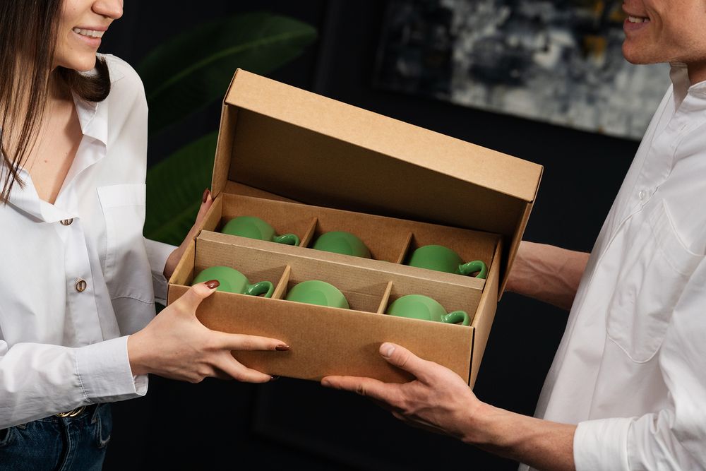 Набор из 6 кружек Promo, зеленый / Миниатюра WWW (1000)