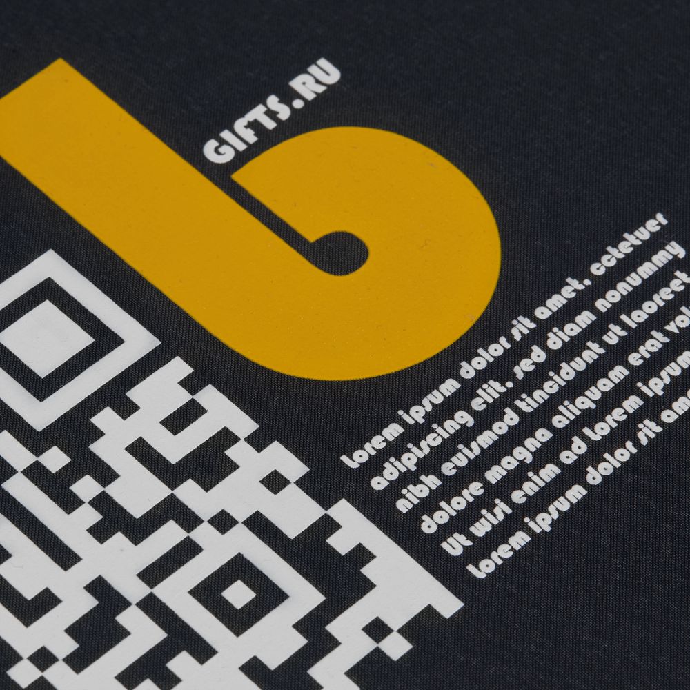 Зонт-трость Alessio, черный / Миниатюра нанесения (1000)