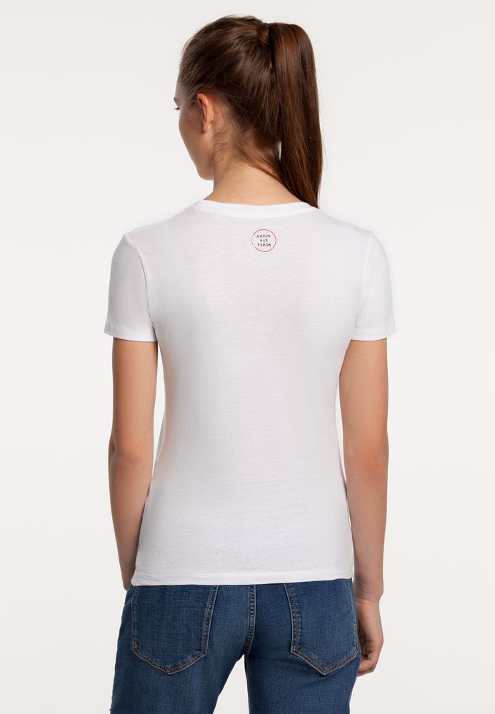 Футболка женская «Так хочу работать», белая / Миниатюра WWW (1000)