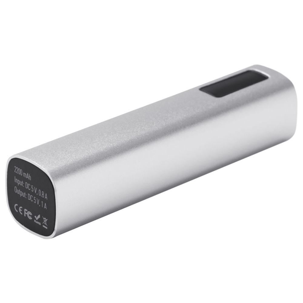 Внешний аккумулятор Easy Metal 2200 мАч, серебристый / Миниатюра WWW (1000)