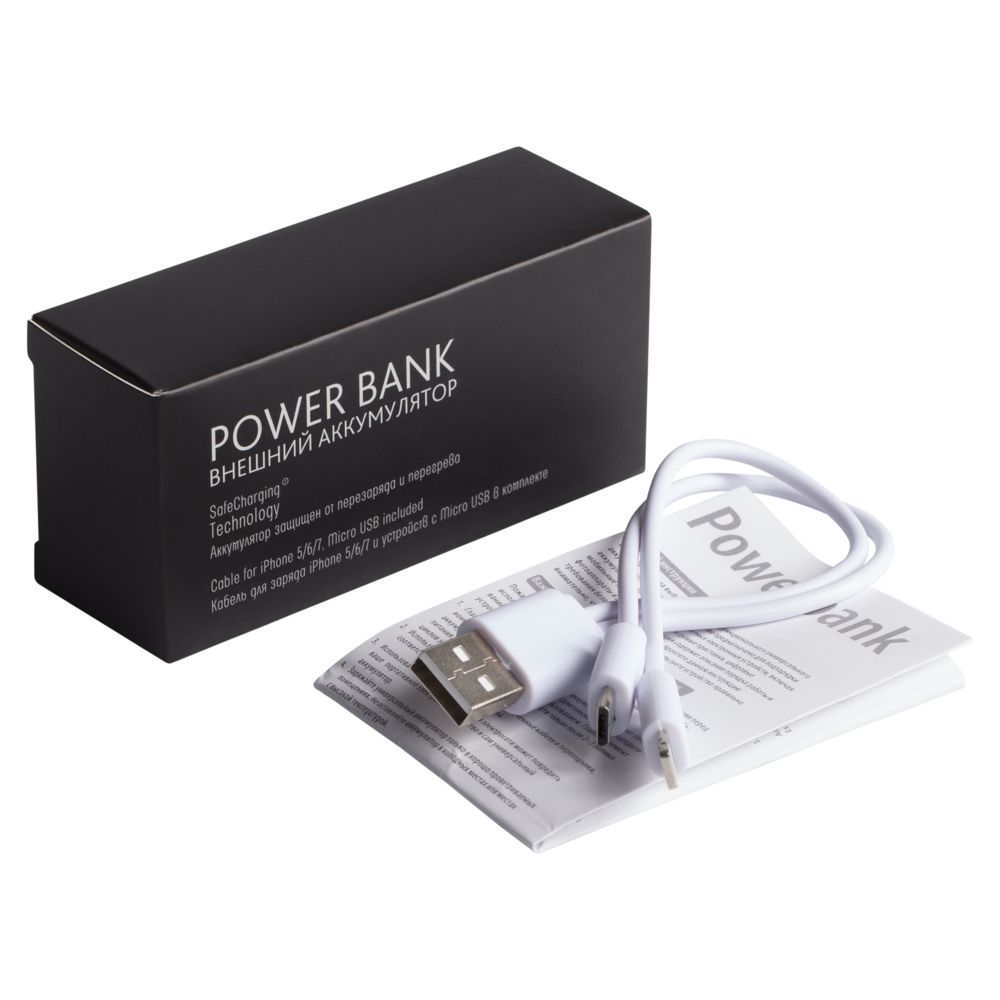 Внешний аккумулятор Easy Metal 2200 мАч, серебристый / Миниатюра WWW (1000)