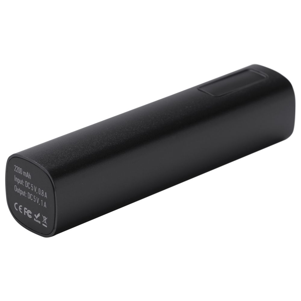 Внешний аккумулятор Easy Metal 2200 мАч, черный / Миниатюра WWW (1000)