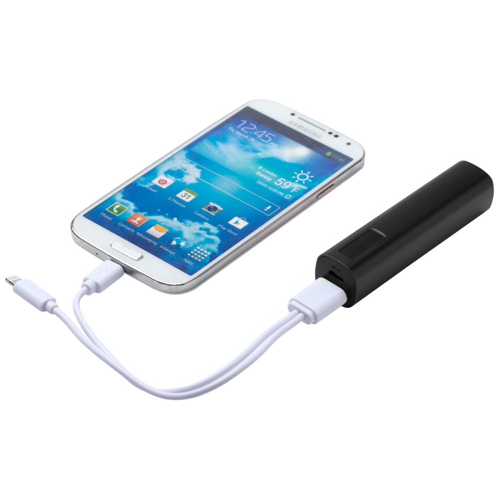 Внешний аккумулятор Easy Metal 2200 мАч, черный / Миниатюра WWW (1000)