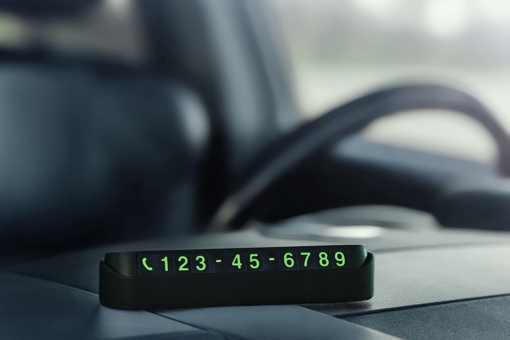 Парковочная визитка Litera, черная / Миниатюра WWW (1000)