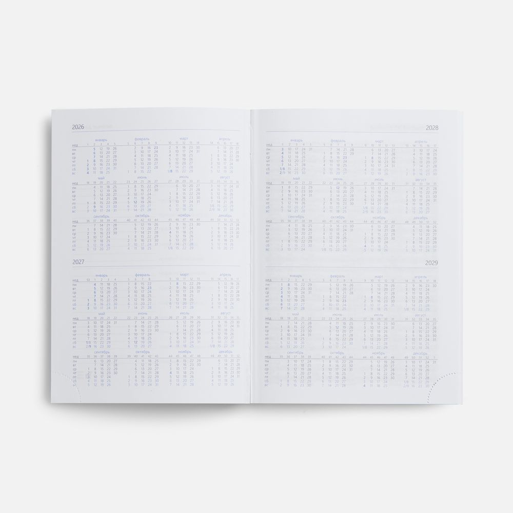 Ежедневник New Nebraska, датированный, синий / Миниатюра WWW (1000)