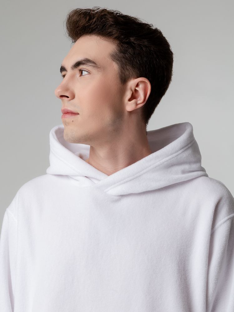 Худи флисовое унисекс Manakin, белое / Миниатюра WWW (1000)