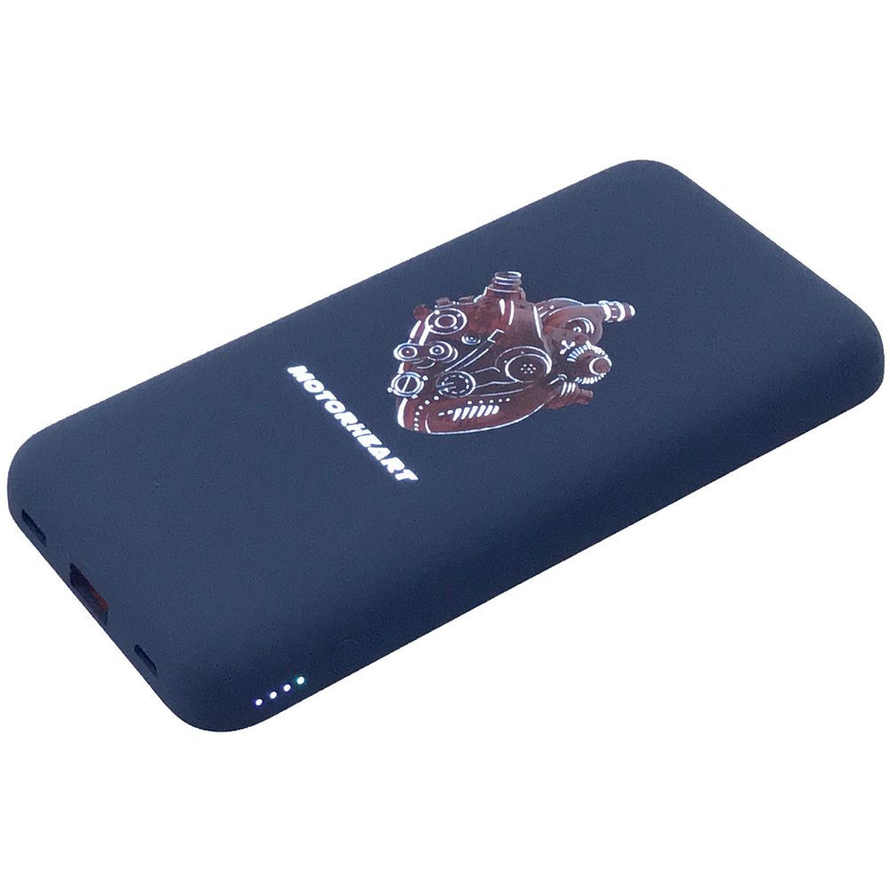 Аккумулятор с беспроводной зарядкой markBright Megapolis, 8000 мАч, синий / Миниатюра WWW (1000)