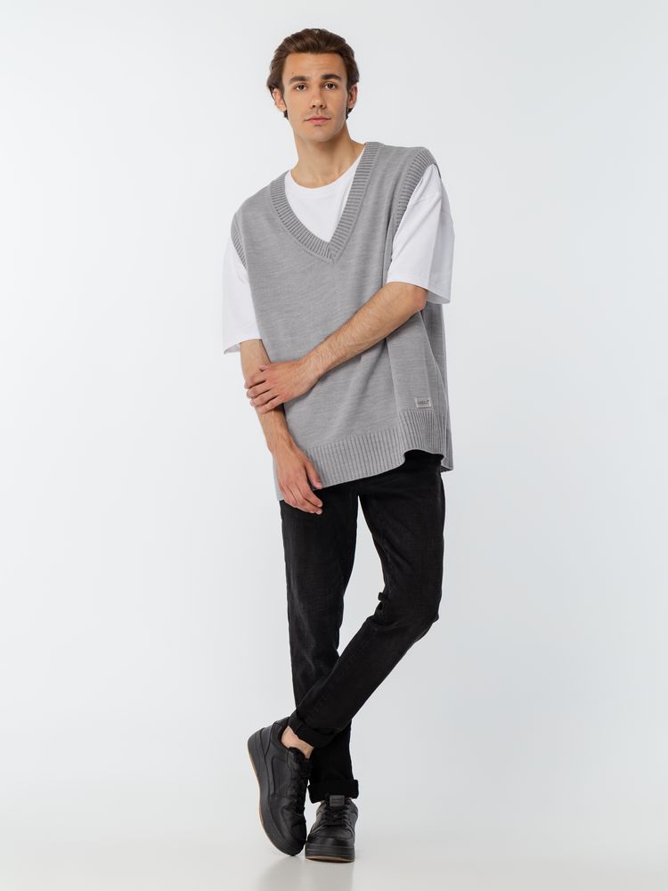 Жилет оверсайз унисекс Tad, светло-серый / Миниатюра WWW (1000)