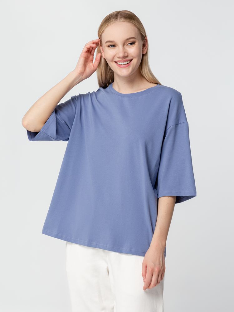 Футболка унисекс оверсайз Street Vibes, синяя (лавандовая) / Миниатюра WWW (1000)