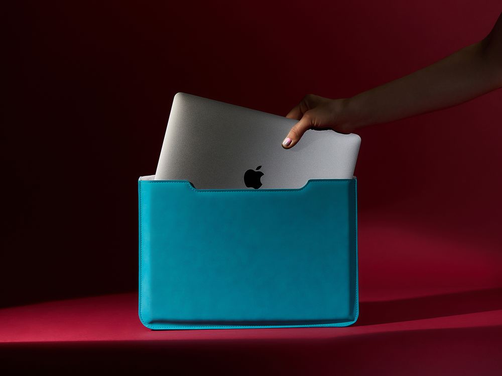 Чехол для ноутбука Nubuk, бирюзовый / Миниатюра WWW (1000)