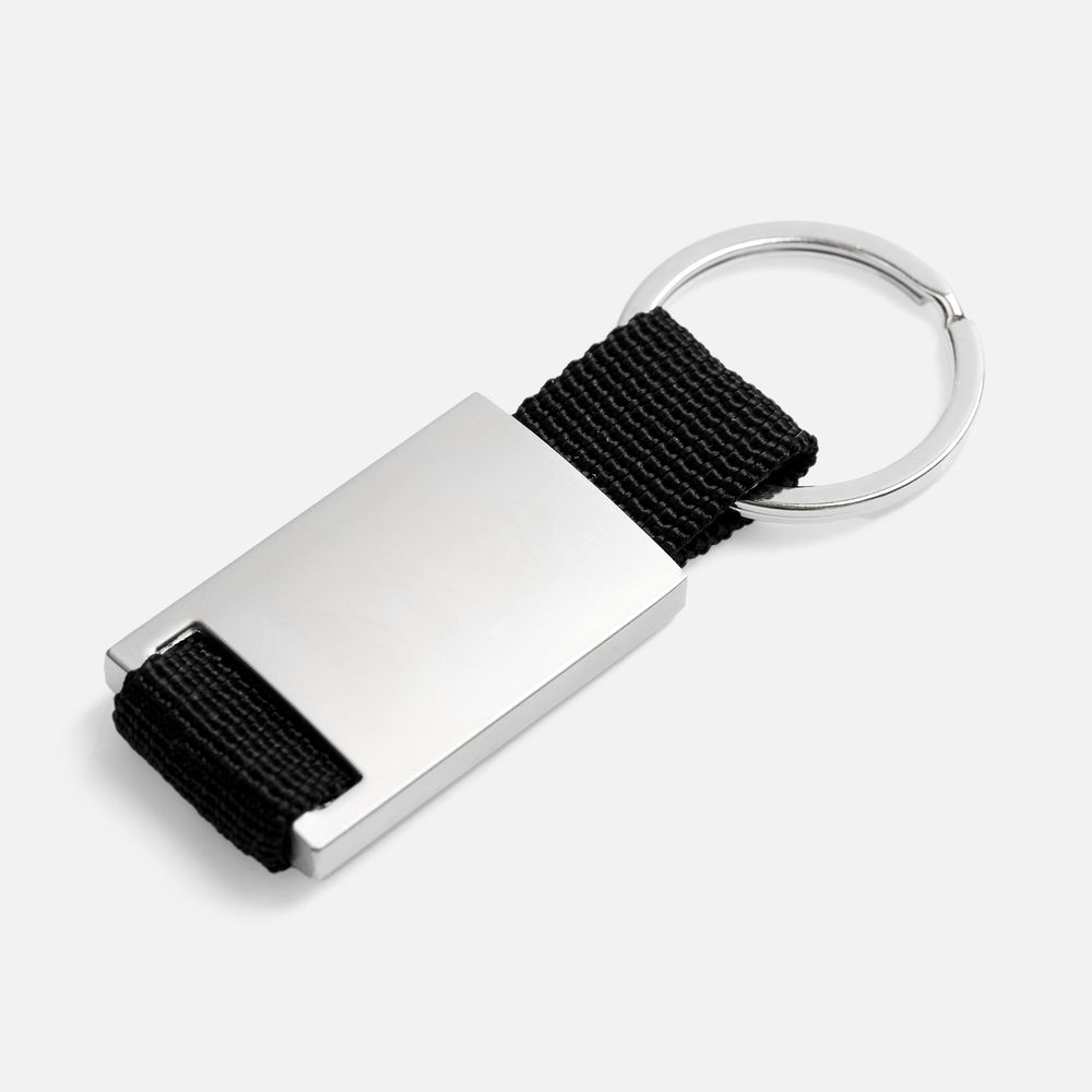 Брелок Inlet с тканевой вставкой, черный / Миниатюра WWW (1000)