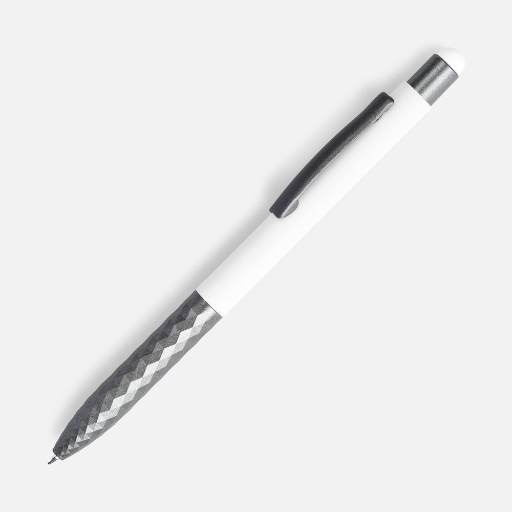 Ручка шариковая со стилусом Digit Soft Touch, белая