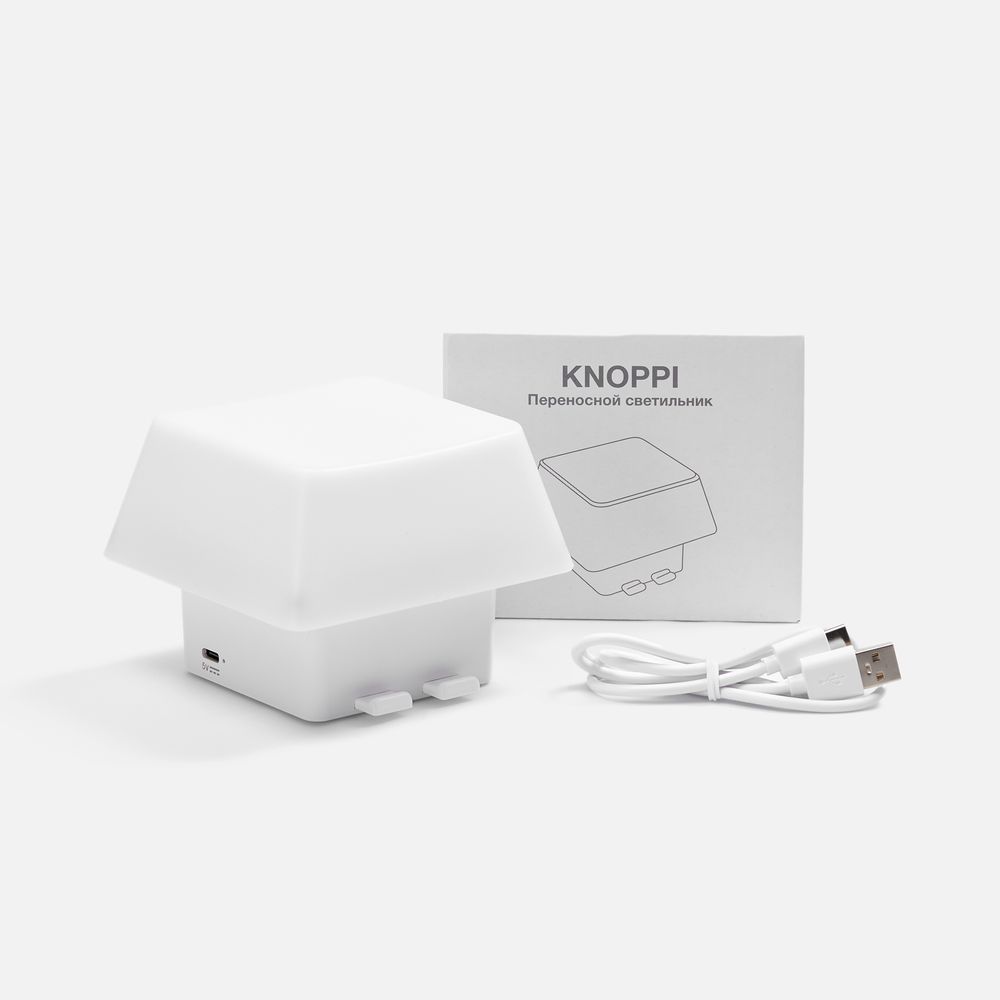 Светильник с подставкой для смартфона Knoppi, белый / Миниатюра WWW (1000)