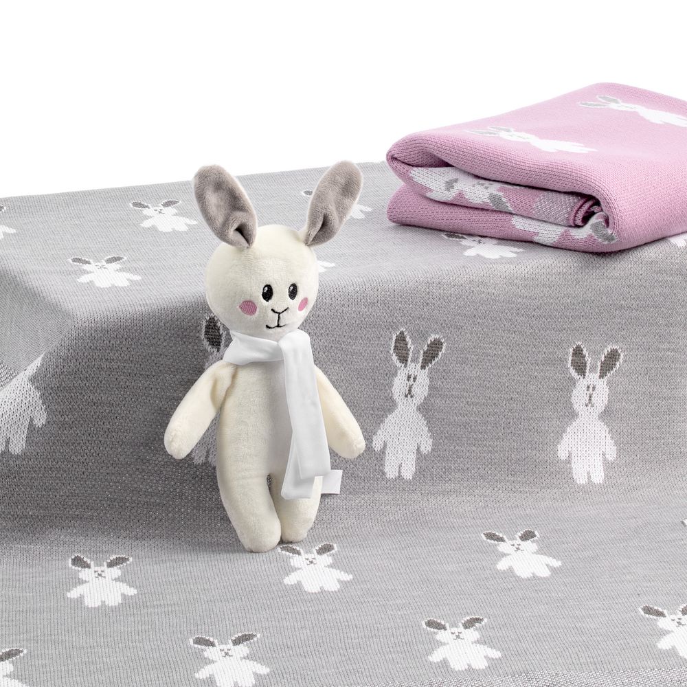 Набор детский с зайками Beastie Toys, серый / Миниатюра WWW (1000)