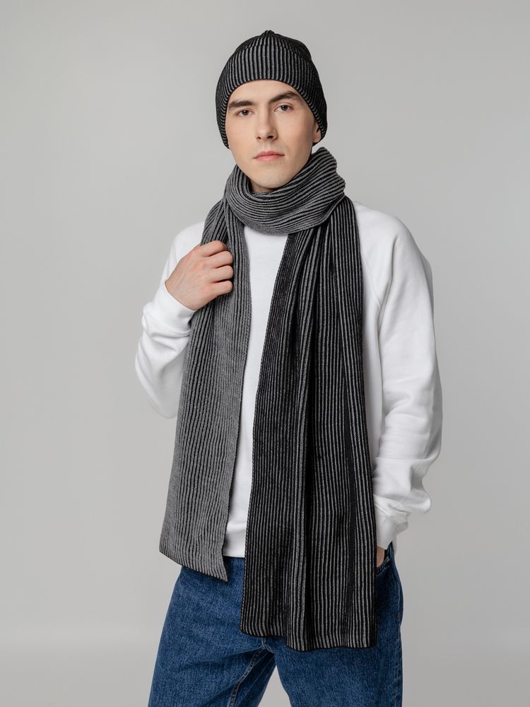 Шапка Nobilis, черная с серым меланжем / Миниатюра WWW (1000)