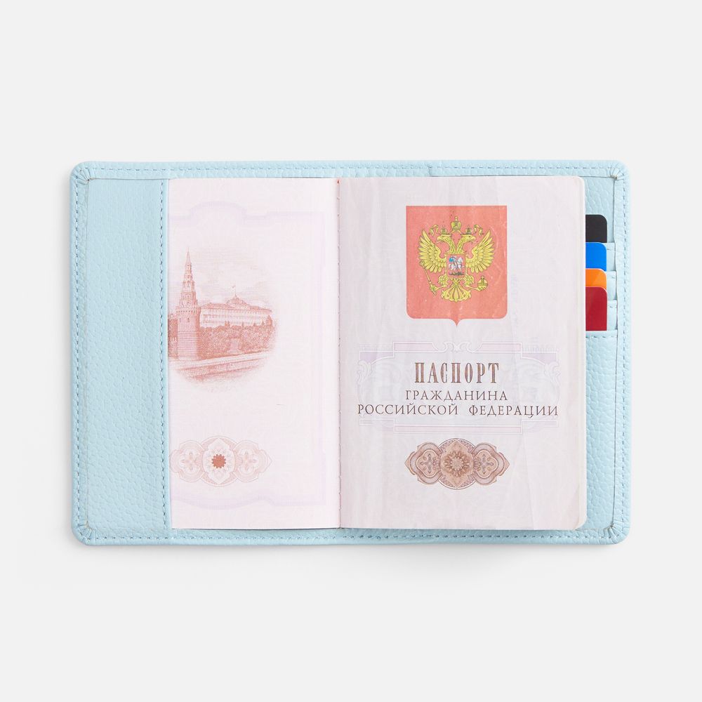 Обложка для паспорта Unison, голубая / Миниатюра WWW (1000)