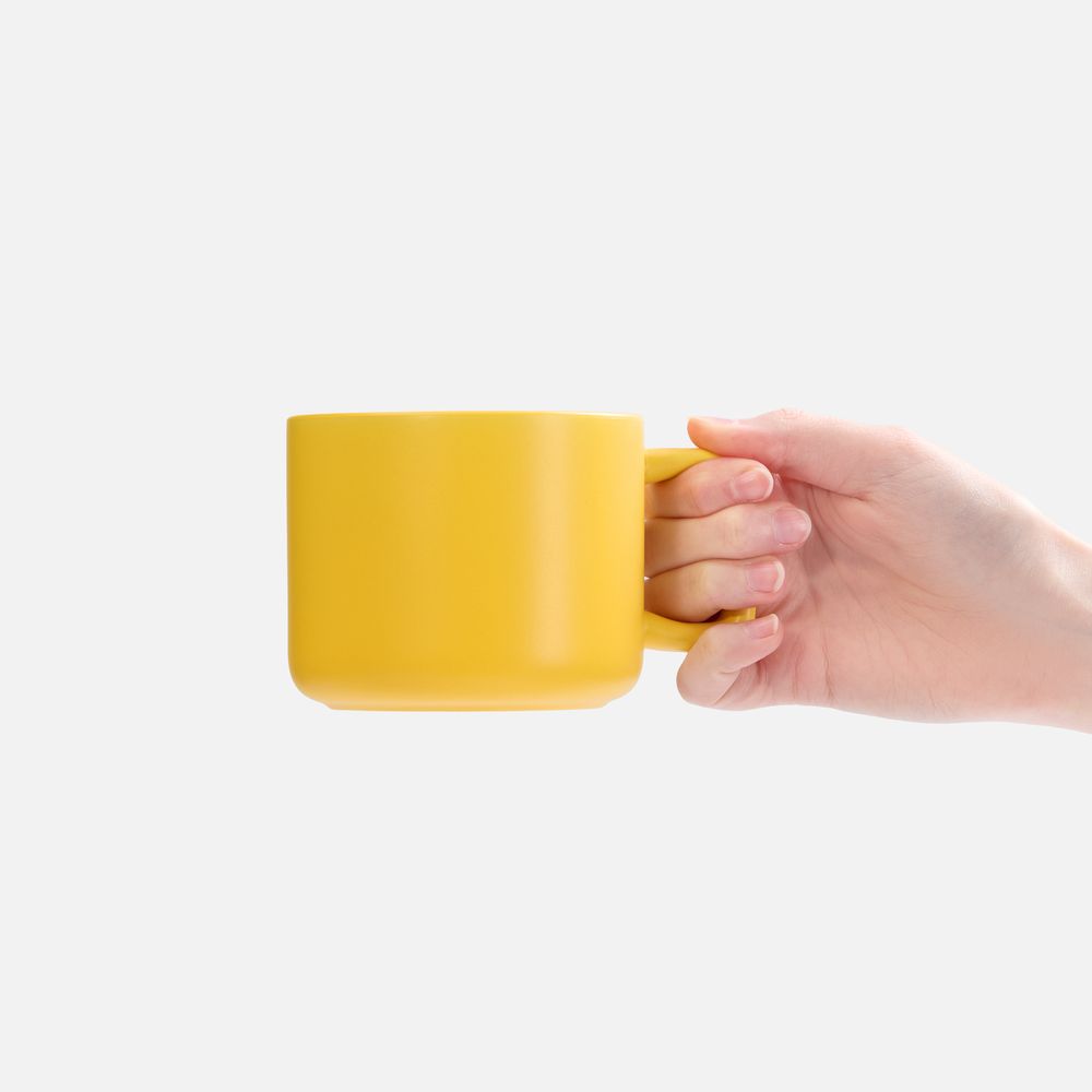 Чашка Jumbo в коробке матовая, желтая / Миниатюра WWW (1000)