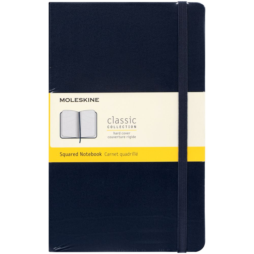 Записная книжка Moleskine Classic Large, в клетку, синяя / Миниатюра WWW (1000)