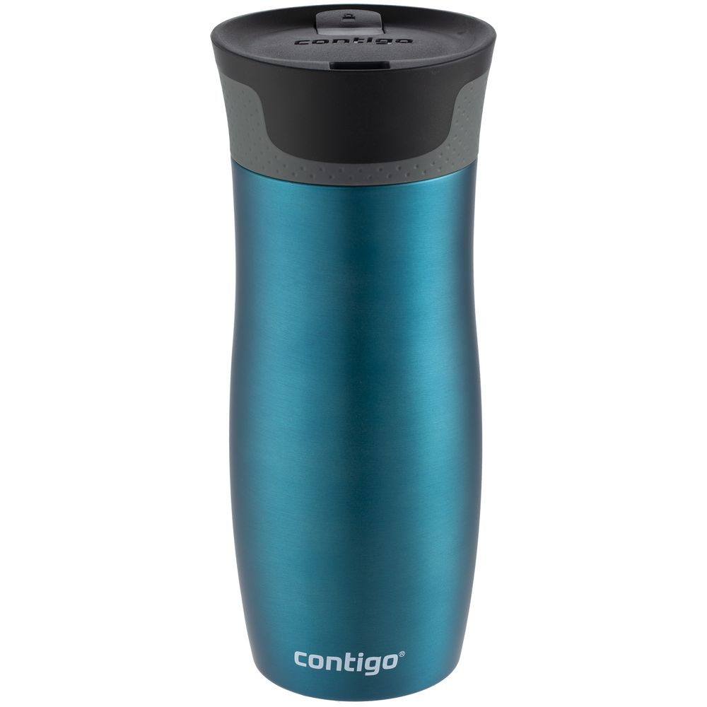 Термостакан Contigo West Loop, вакуумный, бирюзовый (морская волна) / Миниатюра WWW (1000)