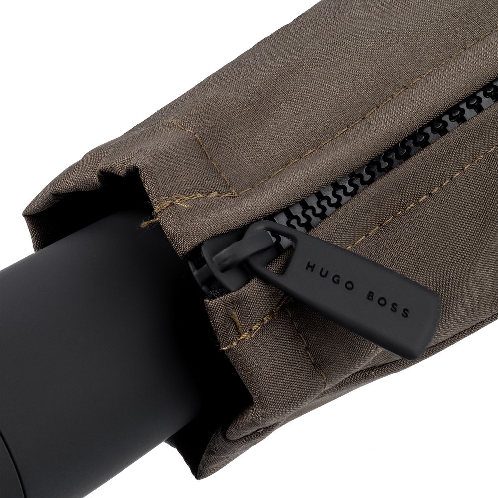 Зонт складной Gear, темно-зеленый (хаки) с черным / Миниатюра WWW (1000)