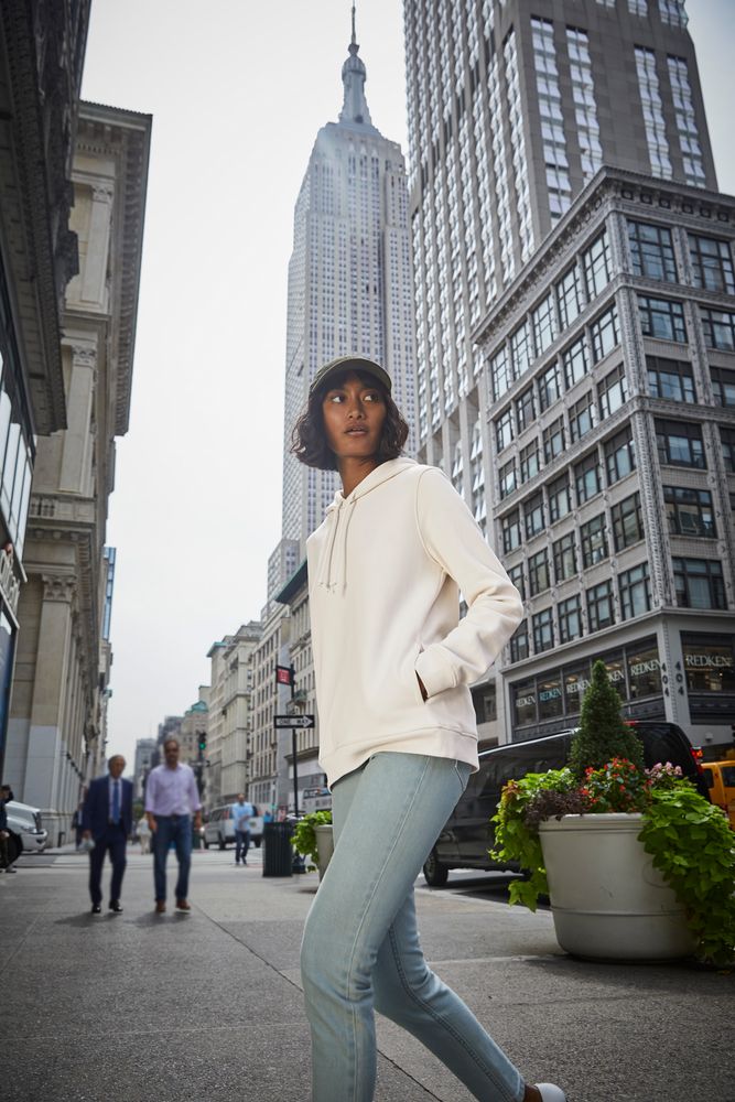 Толстовка с капюшоном женская BNC Organic, желтая / Миниатюра WWW (1000)