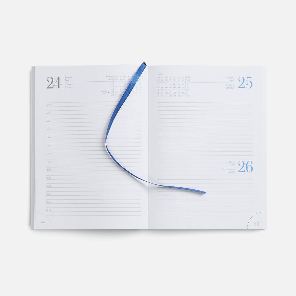 Ежедневник New Nebraska, датированный, синий / Миниатюра WWW (1000)