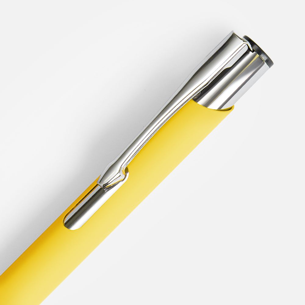 Ручка шариковая Keskus Soft Touch, желтая / Миниатюра WWW (1000)