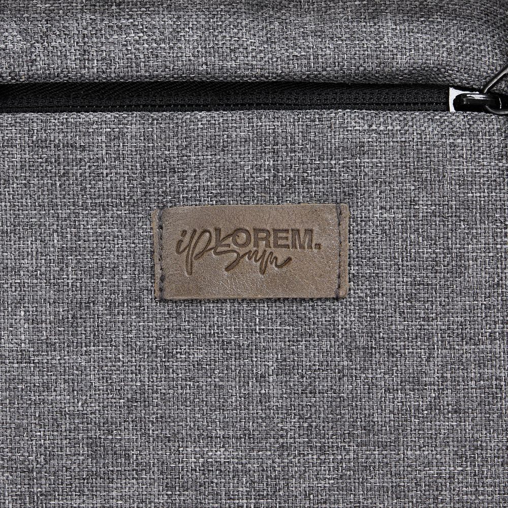 Лейбл кожаный Tuken, S, серый / Миниатюра нанесения (1000)