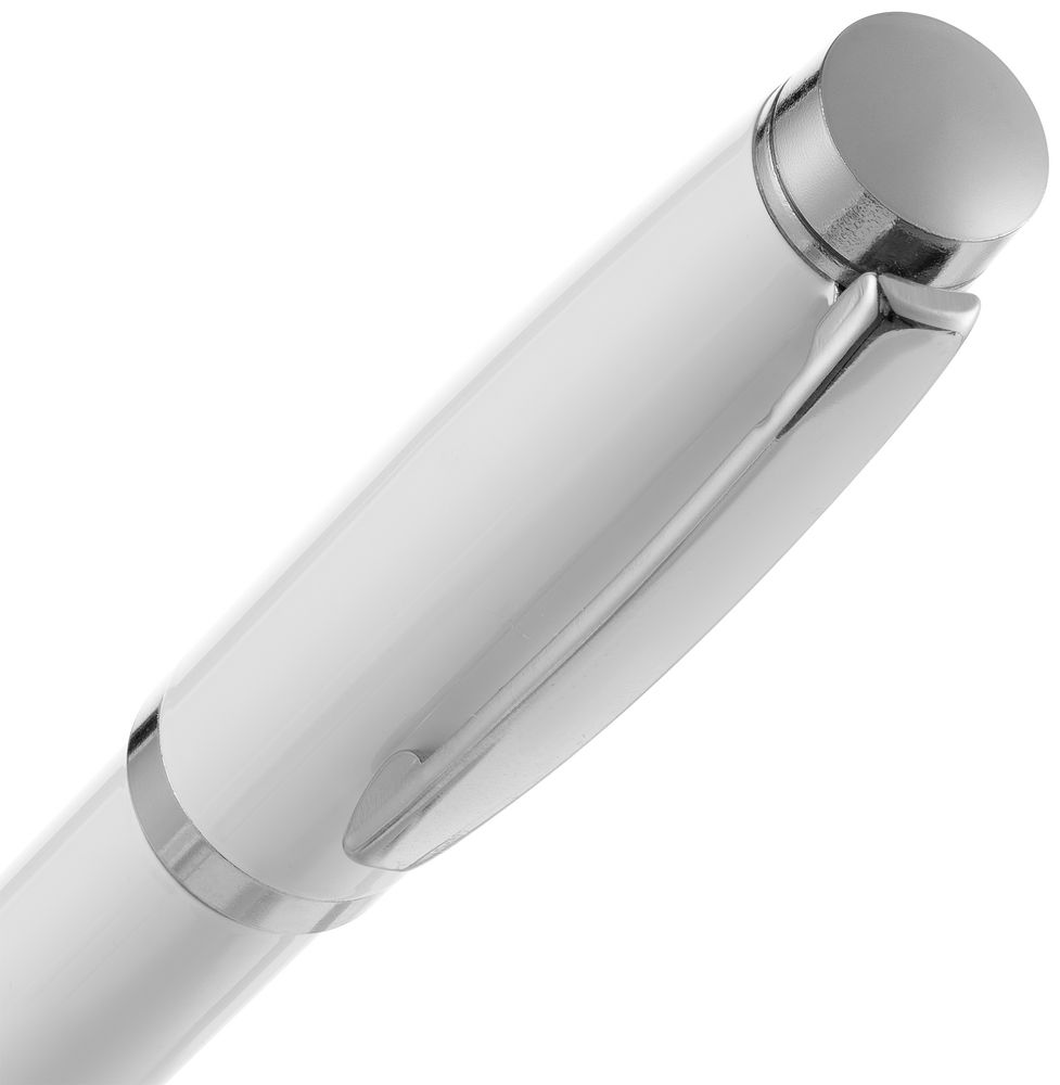 Ручка шариковая Letra Chrome, глянцевая, белая / Миниатюра WWW (1000)