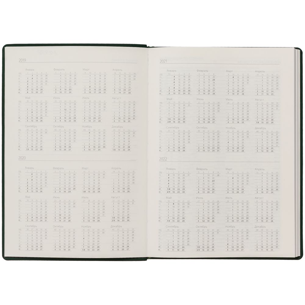 Ежедневник Tact, недатированный, зеленый / Миниатюра WWW (1000)